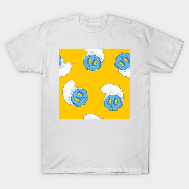 Zkull series: BlueZmurf pattern T-Shirt by geep44